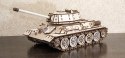 Czołg T-34 - drewniane, mechaniczne puzzle 3D DIY