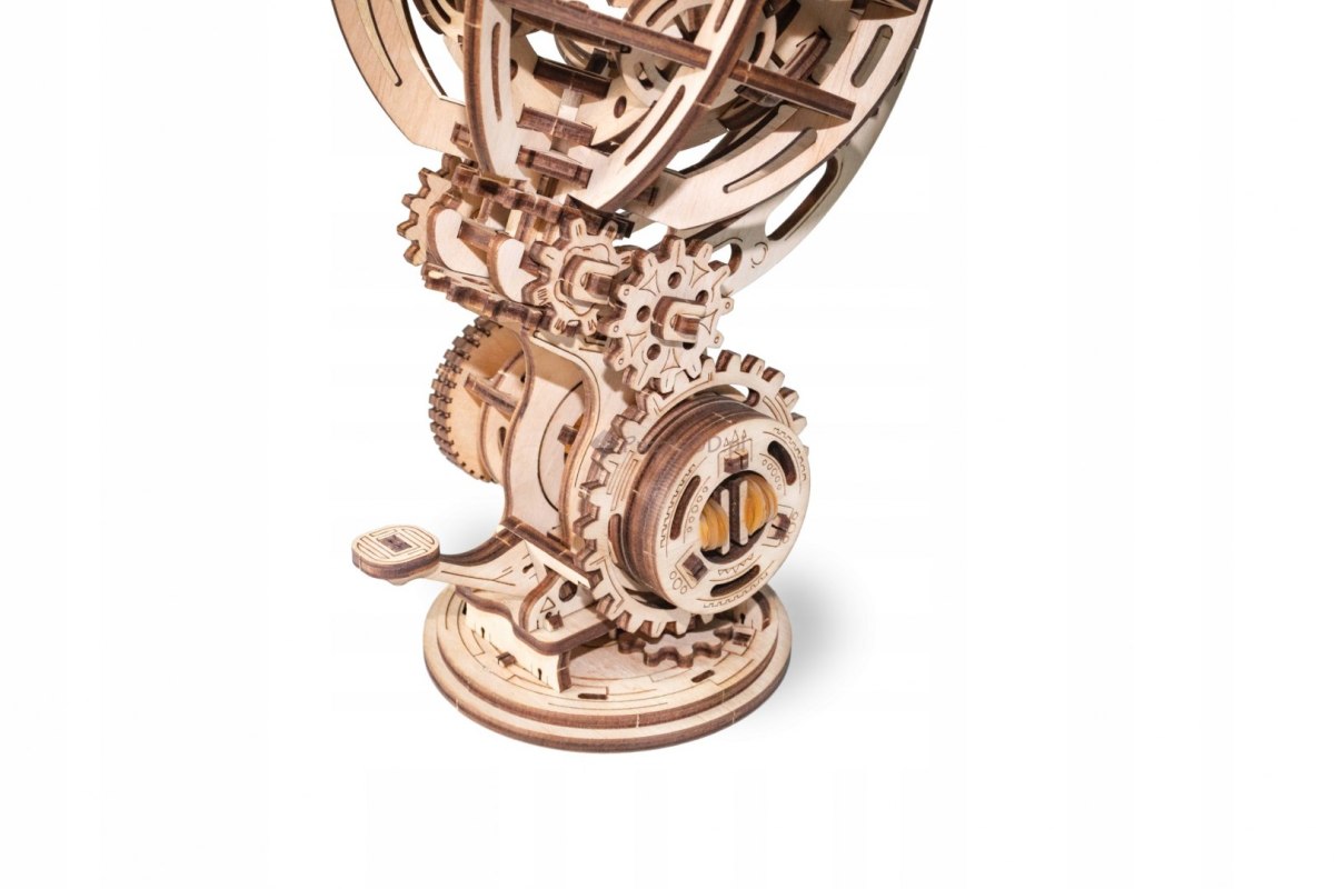 Globus kinetyczny drewniane, mechaniczne puzzle 3D