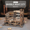 Marble Night City - mechaniczne, drewniane puzzle 3D