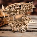 Sterowiec - zabawka kreatywna, drewniane, mechaniczne puzzle 3D