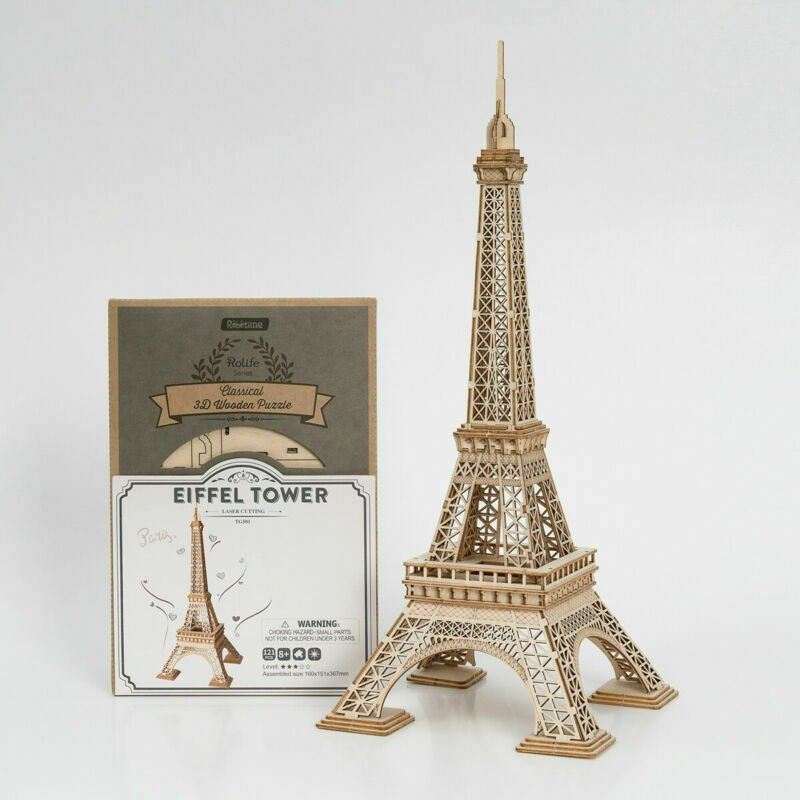 Wieża Eiffla - drewniane puzzle 3D Eiffel Tower