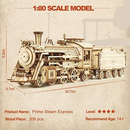 Prime Steam Express - drewniane, mechaniczne puzzle 3D