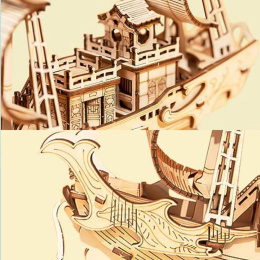 Drewniane puzzle 3D - Japoński statek dyplomatyczny