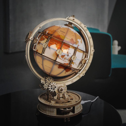 Mechaniczne puzzle 3D - Świecący Globus