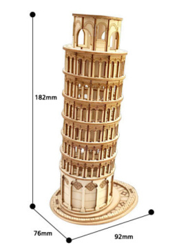 Robotime - krzywa wieża w Pizie - drewniany model 3D DIY